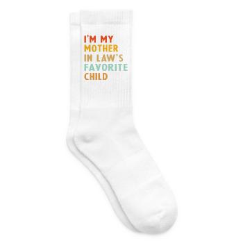 Ich bin das Lieblingskind meiner Schwiegermutter - Tennissocken - Weiß - Rechts