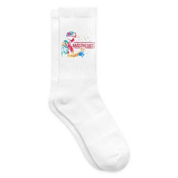 Ruhiger Anästhesist Operationssaal - Tennissocken - Weiß - Rechts