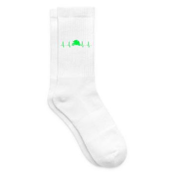 Motorrad Herzschlag Motorradfahrer - Tennissocken - Weiß - Rechts