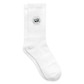 Coole Katze mit Hut und Sonnenbrille - Tennissocken - Weiß - Rechts