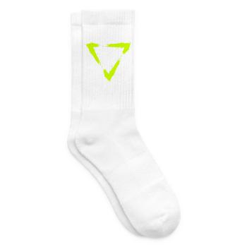 Symbol Dreieck Bürste Design Neu Gelb - Tennissocken - Weiß - Rechts