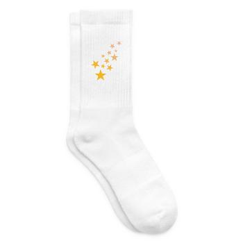Stern Sternchen Muster Sternenhimmel - Tennissocken - Weiß - Rechts