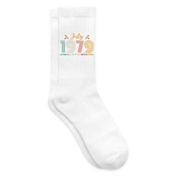 Juli 1979 Geburtstag Juli 1979 Juli - Tennissocken - Weiß - Rechts