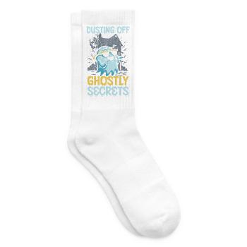 Geisterhafte Geheimnisse abstauben Hausmeister Hal - Tennissocken - Weiß - Rechts