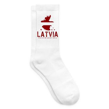 Latvia Lettland Letten lettisch - Tennissocken - Weiß - Rechts