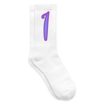 1. 1 JAHR. 1. JAHRESTAG. 1 JAHR GEBURTSTAG - Tennissocken - Weiß - Rechts