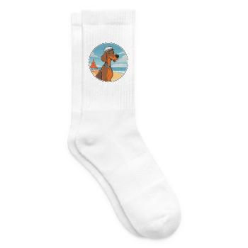Hannover Hund Rasse Cartoon Kawaii Clipart Hund - Tennissocken - Weiß - Rechts