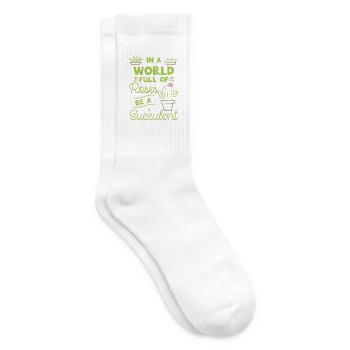 Pflanzen Succulent Plants - Tennissocken - Weiß - Rechts