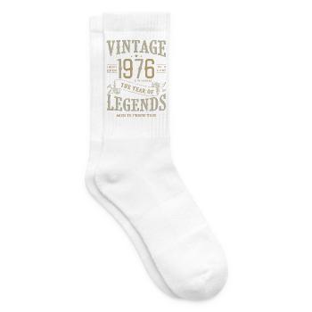1976 Né en 1976 Vintage 50 Ans Anniversaire - Chaussettes de tennis - blanc - Droite