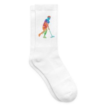 Floorball Salibandy Innebandy Jungen Unihockey - Tennissocken - Weiß - Rechts