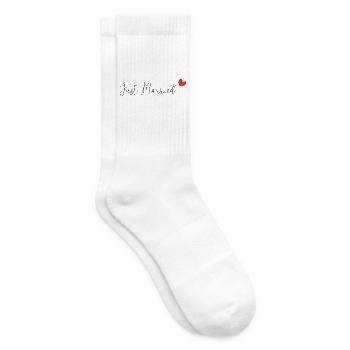 JUST MARRIED. ES LEBE DIE EHE. VALENTINSTAG - Tennissocken - Weiß - Rechts