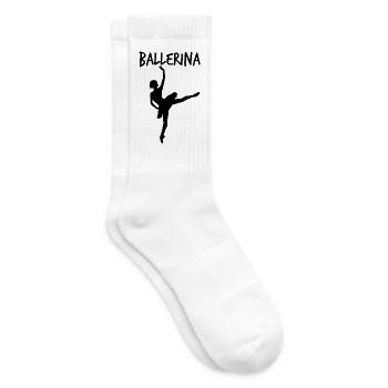Ballerina Tänzerin - Tennissocken - Weiß - Rechts