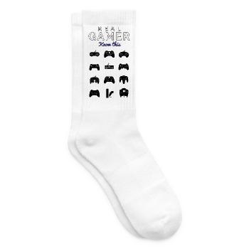 echte Spieler für den wahren Gamer - Tennissocken - Weiß - Rechts