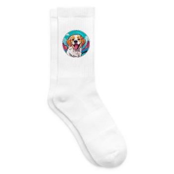Alano Español Hunderasse Cartoon Kawaii Aquarell - Tennissocken - Weiß - Rechts