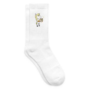 Horn Einhorn Blasinstrument - Tennissocken - Weiß - Rechts