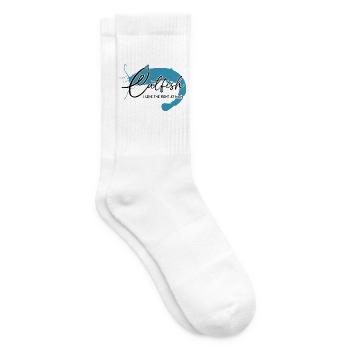 Catfish, Catfish, Sport Fishing, River Monster - Tennis socks - white - Right