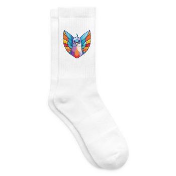Taube Buntes Aquarell Tier Haustier Illustration - Tennissocken - Weiß - Rechts
