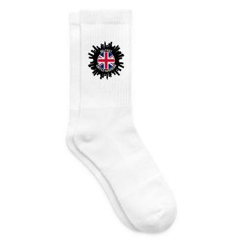 Belfast Skyline UK Flagge Reise Souvenir - Tennissocken - Weiß - Rechts