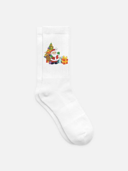 Weihnachtsmann - Tennissocken - Weiß