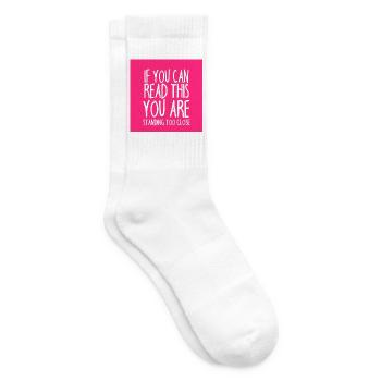 Mundschutz lustig Spruch - lustige Sprüche - Tennissocken - Weiß - Rechts