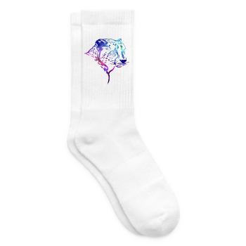 Leopard - Tennissocken - Weiß - Rechts