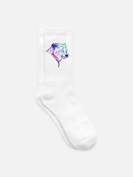 Leopard - Tennissocken - Weiß