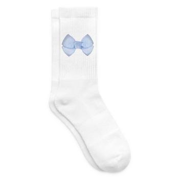 Schleife Blau - Tennissocken - Weiß - Rechts