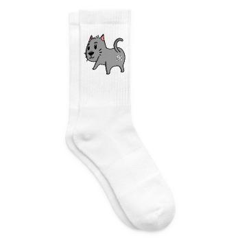 Katze Arsch - Katze Hintern - Tennissocken - Weiß - Rechts