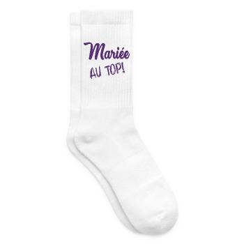 HOCHZEIT. ZUKÜNFTIGE BRAUT. Junggesellinnenabschied - Tennissocken - Weiß - Rechts