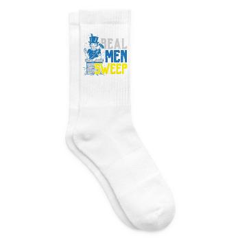 Echte Männer kehren Schornsteinfeger Schornsteinfl - Tennissocken - Weiß - Rechts