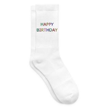 HAPPY BIRTHDAY - Chaussettes de tennis - blanc - Droite