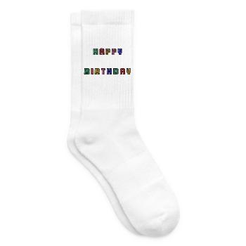 HAPPY BIRTHDAY - Chaussettes de tennis - blanc - Droite