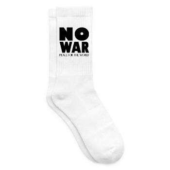 NO WAR Peace for the world - Tennis socks - white - Right