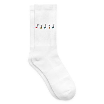 MUSIK. ROCK. MUSIKFEST. - PIANO. - CHOR. - Tennissocken - Weiß - Rechts
