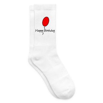 ALLES GUTE ZUM GEBURTSTAG. ALLES GUTE ZUM GEBURTSTAG. JAHRESTAG. - Tennissocken - Weiß - Rechts