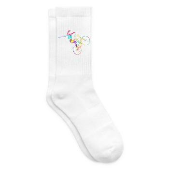 Flinker Kunstradfahrer Hallenturnier - Tennissocken - Weiß - Rechts