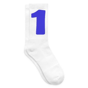 1. 1 JAHR. 1. JAHRESTAG. 1 JAHR GEBURTSTAG - Tennissocken - Weiß - Rechts