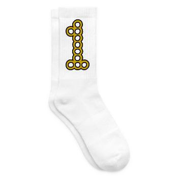 1. 1 Jahr. 1. JUBILÄUM. 1-JÄHRIGES JUBILÄUM - Tennissocken - Weiß - Rechts