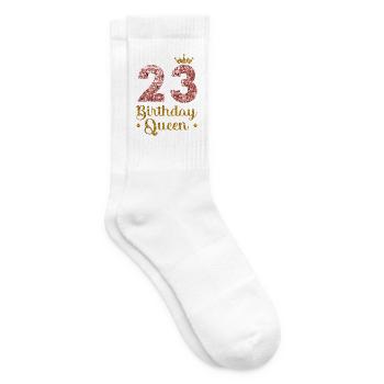 23.Geburtstag Königin 23 Jahre Zweiundzwanzig - Tennissocken - Weiß - Rechts