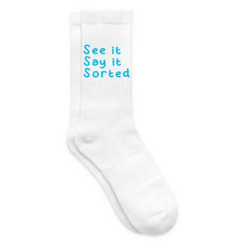 SEE IT SAY IT SORTED - Tennissocken - Weiß - Rechts