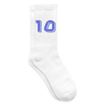 10. 10 YEARS. 10th ANNIVERSARY. 10 YEAR ANNIVERSARY. - Tennis socks - white - Right