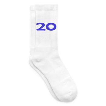20. 20 JAHRE. 20-JÄHRIGES JUBILÄUM. 20-JÄHRIGES JUBILÄUM. - Tennissocken - Weiß - Rechts