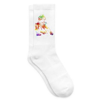 Umsichtige Anästhesistin Narkose - Tennissocken - Weiß - Rechts