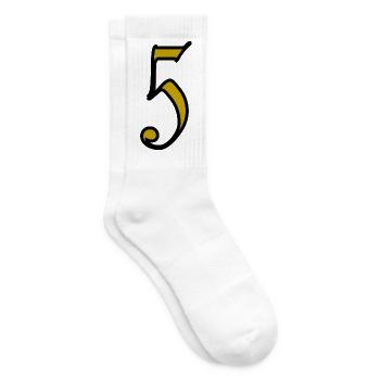 5. 5 YEARS. 5th ANNIVERSARY. 5 YEAR ANNIVERSARY - Tennis socks - white - Right