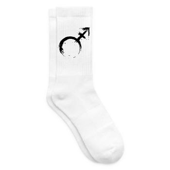 Transgender Männliche Androgynie Venus- und Mars - Tennissocken - Weiß - Rechts