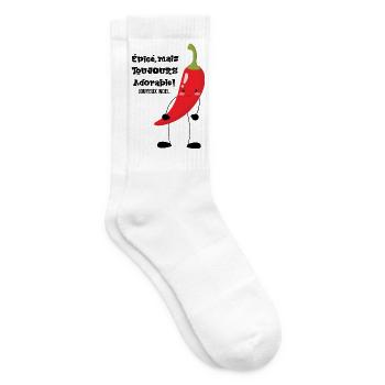 Würzig, aber trotzdem liebenswert - Tennissocken - Weiß - Rechts