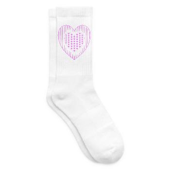 rosa herzen viele pinke Herzen - Tennissocken - Weiß - Rechts