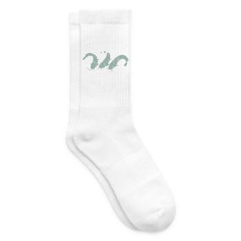 Wels angeln Waller fischen Team Waller - Tennissocken - Weiß - Rechts