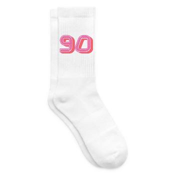 90. 90 JAHRE. 90. JAHRESTAG. 90-JÄHRIGES JUBILÄUM. - Tennissocken - Weiß - Rechts