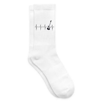 mein herz schlägt für bass - Tennissocken - Weiß - Rechts